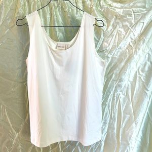 Sleeveless, off white top